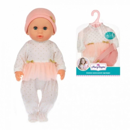 Купить Mary Poppins. Одежда для куклы арт.452164 "Комбинезон с шапочкой New Mary" 38-43см в интернет-магазине Ravta – самая низкая цена