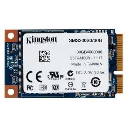 Купить Жесткий диск SSD Kingston mSATA 30Gb SMS200S3 в интернет-магазине Ravta – самая низкая цена