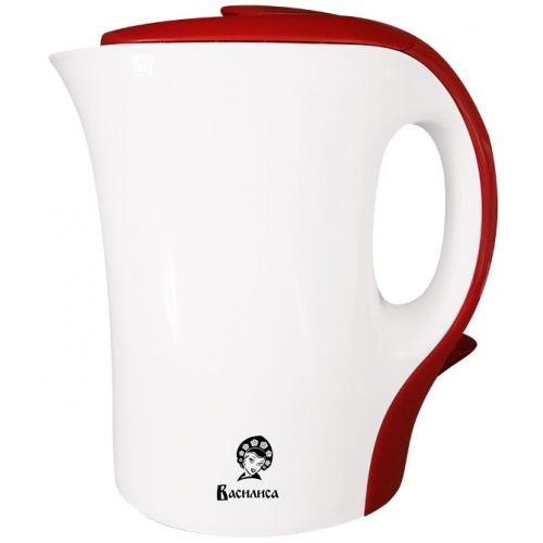 Купить Чайник Василиса Т10-1100 белый с красным 1,0л, 1100Вт в интернет-магазине Ravta – самая низкая цена