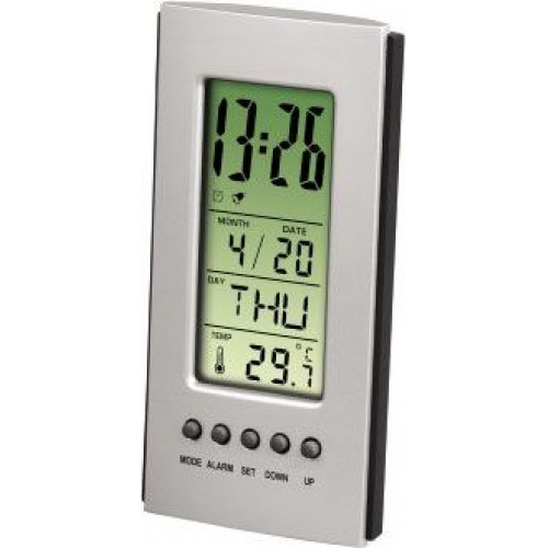 Купить Термометр настольный Hama (термометр/часы/будильник) (серебристый/черный) [Ox&] в интернет-магазине Ravta – самая низкая цена