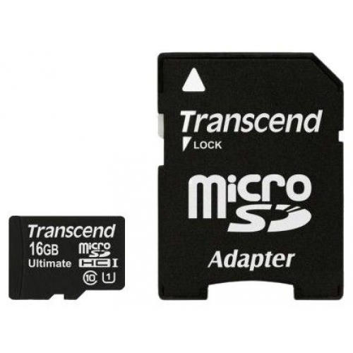 Купить Карта памяти Transcend Micro SDHC Card 16GB Class10 U1, 600x, w/ adapter (TS16GUSDHC10U1) в интернет-магазине Ravta – самая низкая цена