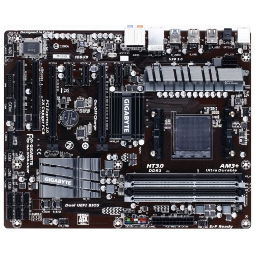 Купить Материнская плата Gigabyte GA-970A-UD3P Soc-AM3+ AMD 970 4xDDR3 ATX AC`97 8ch(7.1) GbLAN RAID RAID1  в интернет-магазине Ravta – самая низкая цена