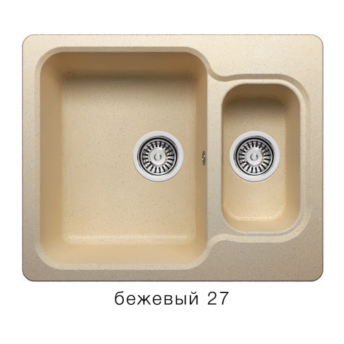 Купить Мойка для кухни под мрамор Полигран-М F 09 (бежевый, цвет №27) в интернет-магазине Ravta – самая низкая цена
