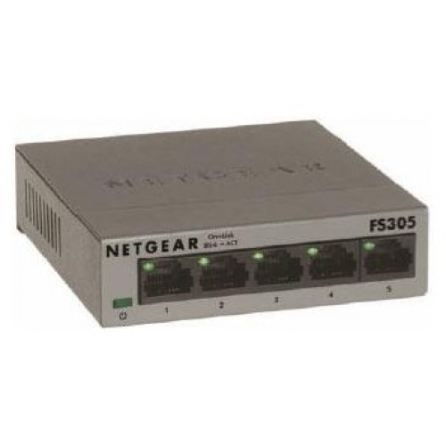 Купить Коммутатор Netgear (FS305-100PES) 5-портовый 10/100Мбит/с. металлический корпус в интернет-магазине Ravta – самая низкая цена
