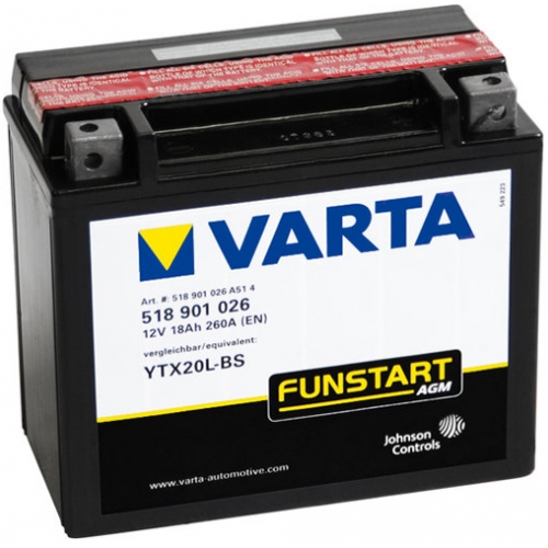 Купить Аккумулятор VARTA AGM 518901026 18Ah 250A в интернет-магазине Ravta – самая низкая цена