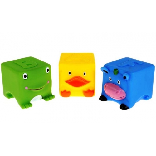 Купить Играем вместе. Игрушка для купания  "3 кубика" (ABС) пищалка, в сетке арт.LNX27-28-32 в интернет-магазине Ravta – самая низкая цена