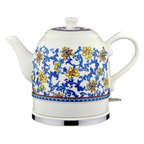 Купить Чайник керамический Великие Реки Малиновка-8, цветочная фантазия, 1,5 л, 1,2 л полезный объем, 1200 Вт в интернет-магазине Ravta – самая низкая цена