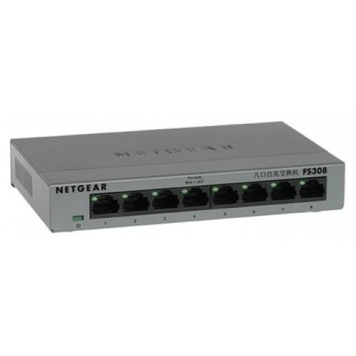 Купить Коммутатор Netgear (FS308-100PES) 8-портовый 10/100Мбит/с. металлический корпус в интернет-магазине Ravta – самая низкая цена