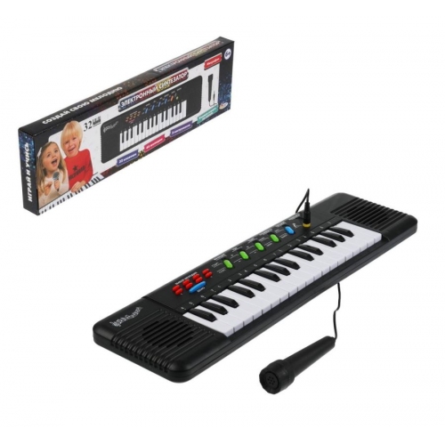 Купить Играем вместе. Электронный синтезатор 32 клавиши, микрофон, кор.50х14х3,5см арт.B1439819 в интернет-магазине Ravta – самая низкая цена