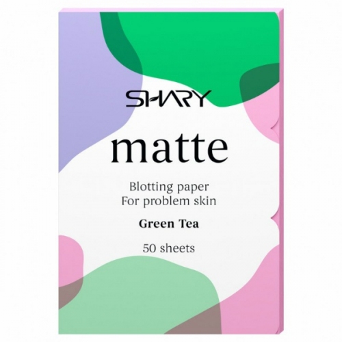 Купить 251225 Матирующие салфетки для лица "Зеленый чай" для проблемной кожи Shary 12 г в интернет-магазине Ravta – самая низкая цена