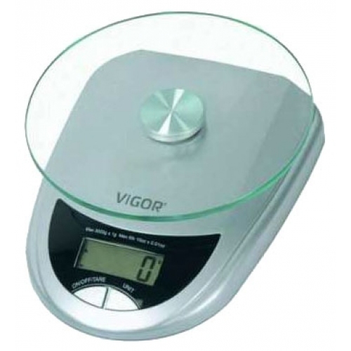 Купить Весы кухонные VIGOR HX-8204, электронные, стеклянная платформа, ЖК-дисплей в интернет-магазине Ravta – самая низкая цена