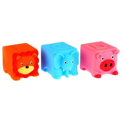 Купить Играем вместе. Игрушка для купания  "3 кубика" (DEF) пищалка, в сетке арт.LNX29-30-31 в интернет-магазине Ravta – самая низкая цена