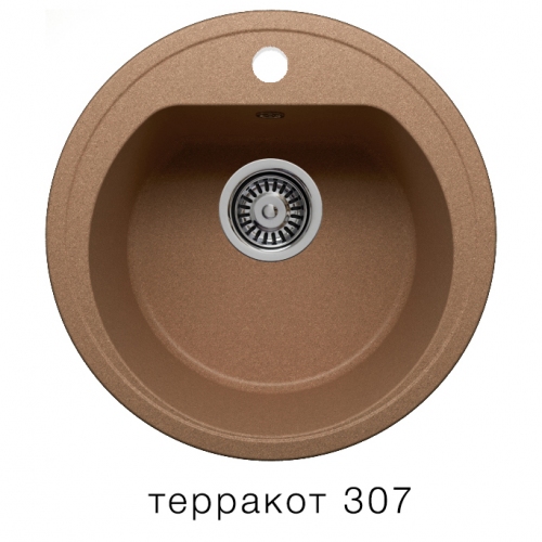 Купить Мойка для кухни под мрамор Полигран-М F 05 (терракотовый, цвет №307) в интернет-магазине Ravta – самая низкая цена