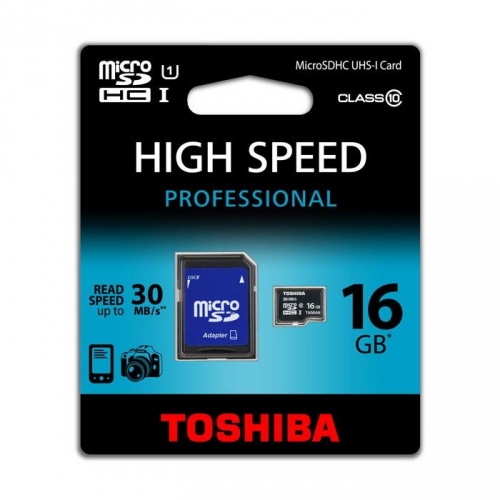 Купить Карта памяти Toshiba microSDHC 16Gb Class10 (SD-C016UHS1(6A) + адаптер в интернет-магазине Ravta – самая низкая цена