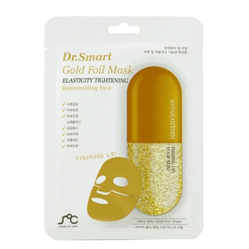 Купить 942638 Омолаживающая золотая маска-фольга для лица с астаксантином "Dr. Smart by Angel Key" в интернет-магазине Ravta – самая низкая цена