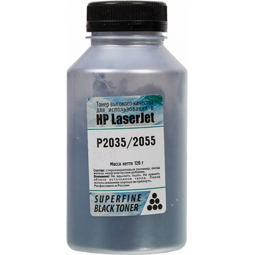 Купить Тонер для принтера SuperFine для HP LJ P2035/2055 (бут.120 гр) в интернет-магазине Ravta – самая низкая цена