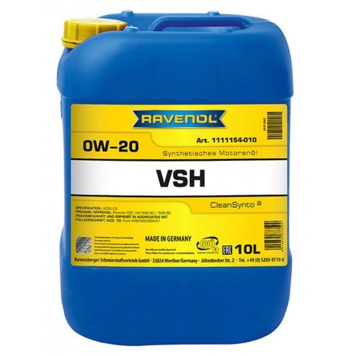 Купить Масло моторное RAVENOL VSH 0W-20 синтетическое 10л в интернет-магазине Ravta – самая низкая цена