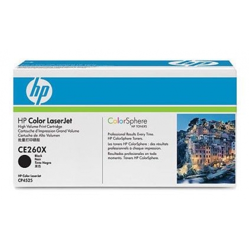 Купить Тонер картридж HP CE260X черный для CLJ CP4525 (17 000 стр) в интернет-магазине Ravta – самая низкая цена