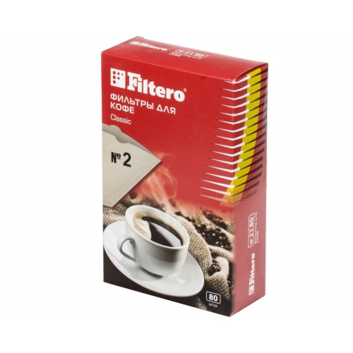 Купить Фильтр для кофе Filtero №2/80 (коричневый) в интернет-магазине Ravta – самая низкая цена