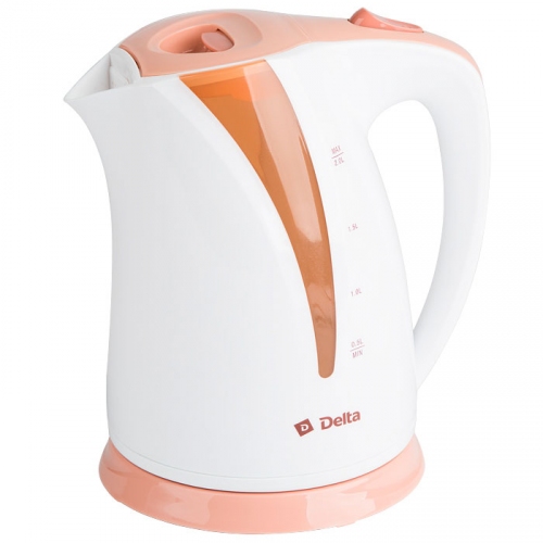 Купить Чайник DELTA DL-1327 белый с бежевым 2200 вт,2 л в интернет-магазине Ravta – самая низкая цена
