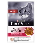 конс. ProPlan Cat ADULT 85гр. (ДОЙПАК) вкусные кус. с уткой в соусе, для кошек. 1/26