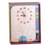 Часы с циферблатом под роспись "Мишутка" с красками арт.ДНИ112 /20