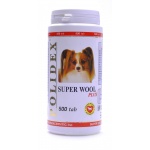 Витамины для собак для шерсти, кожи, когтей и профилактика дерматитов Super Wool plus, 500 таб.