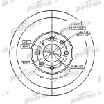 pbd1436 PATRON Тормозной диск