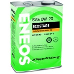 Масло моторное ENEOS Ecostage 100% синтетическое SN 0W-20 (4л)  для бензиновых двигателей