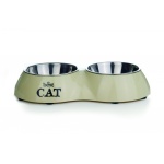 Миска Best Cat 2в1 для кошек двойная бежевая 160мл*26,5*15см