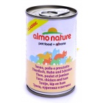 Консервы Almo Nature для Кошек с Тунцом, Курицей и Ветчиной 140г  chicopee