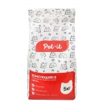 Pet-it White комкующийся наполнитель для кошек (бентонит), без аромата, пакет 10кг  1/1
