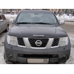 Дефлектор капота Nissan Pathfinder (Ниссан Патфайндер) (2004-2010) (темный) (УЦЕНКА)