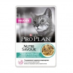 Консервы ProPlan NutriSaver Delicate пауч для кошек с чувствительным пищеварением, океаническая рыба 