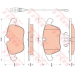 (gdb1818) Колодки тормозные дисковые передние, комплект TRW