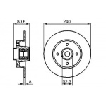 (0986479278) Bosch Диск торм передн с подшипником