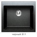 Кварцевая мойка для кухни Толеро R-111 (черный, цвет№911)  полигран