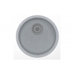 Кварцевая мойка для кухни Толеро R-104 (серый металлик, цвет №001)  из искусственного камня