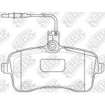 PN0469W NiBK Комплект тормозных колодок, дисковый тормоз