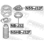(nshb-j32f) Пыльник переднего амортизатора FEBEST (Nissan Murano z51 2007-)