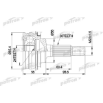 pcv1070 PATRON Шарнирный комплект, приводной вал