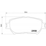 Тормозные колодки Textar передние дисковые комплект Toyota Camry 2001-2006 [2392801]