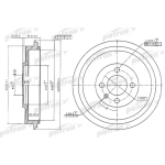 pdr1615 PATRON Тормозной барабан