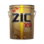 Масло моторное ZIC X9 5W-30 20л  синтетическое (синтетика)