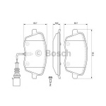 Тормозные колодки Bosch передние дисковые комплект Skoda Fabia 1999-2007 [0986494105]