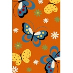 Ковер детский с бабочками Merinos Crystal (арт.772 Orange) 1600*2300мм 00930051  девочек