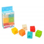 Elefantino. Мягкие кубики 6 шт. с выпуклыми элементами яркие цвета в кор  11*6,4*16 см. арт.IT106448  игрушки для купания малыша