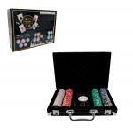 Фабрика Покера: Набор из 200 фишек для покера с номиналом в кейсе (цвет в ассорт.) арт.CPPS200B