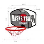 Баскетбольный щит 40*30*24 с аксессуарами ПВХ пакет арт.Т20097