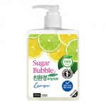 601002 Средство для мытья посуды, овощей и фруктов "Sugar Bubble" лимон, 470 мл.
